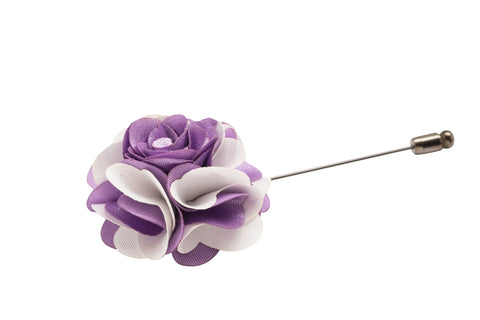 Karen White/Purple Flower Lapel Pin (S/S 2018 2 of 2)