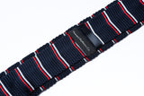 Catalina Navy Blue with Red and White Stripes Knitted Tie