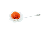 Alexandria White/Orange Flower Lapel Pin (S/S 2015)