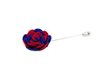 Ashley Blue/Red Flower Lapel Pin (S/S 2015)