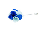Karen Blue Flower Lapel Pin (S/S 2015)